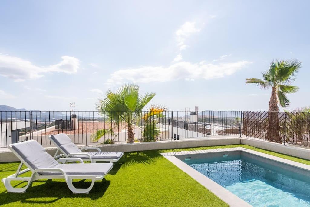 Casa Con Piscina Privada Polop Villa Eksteriør bilde